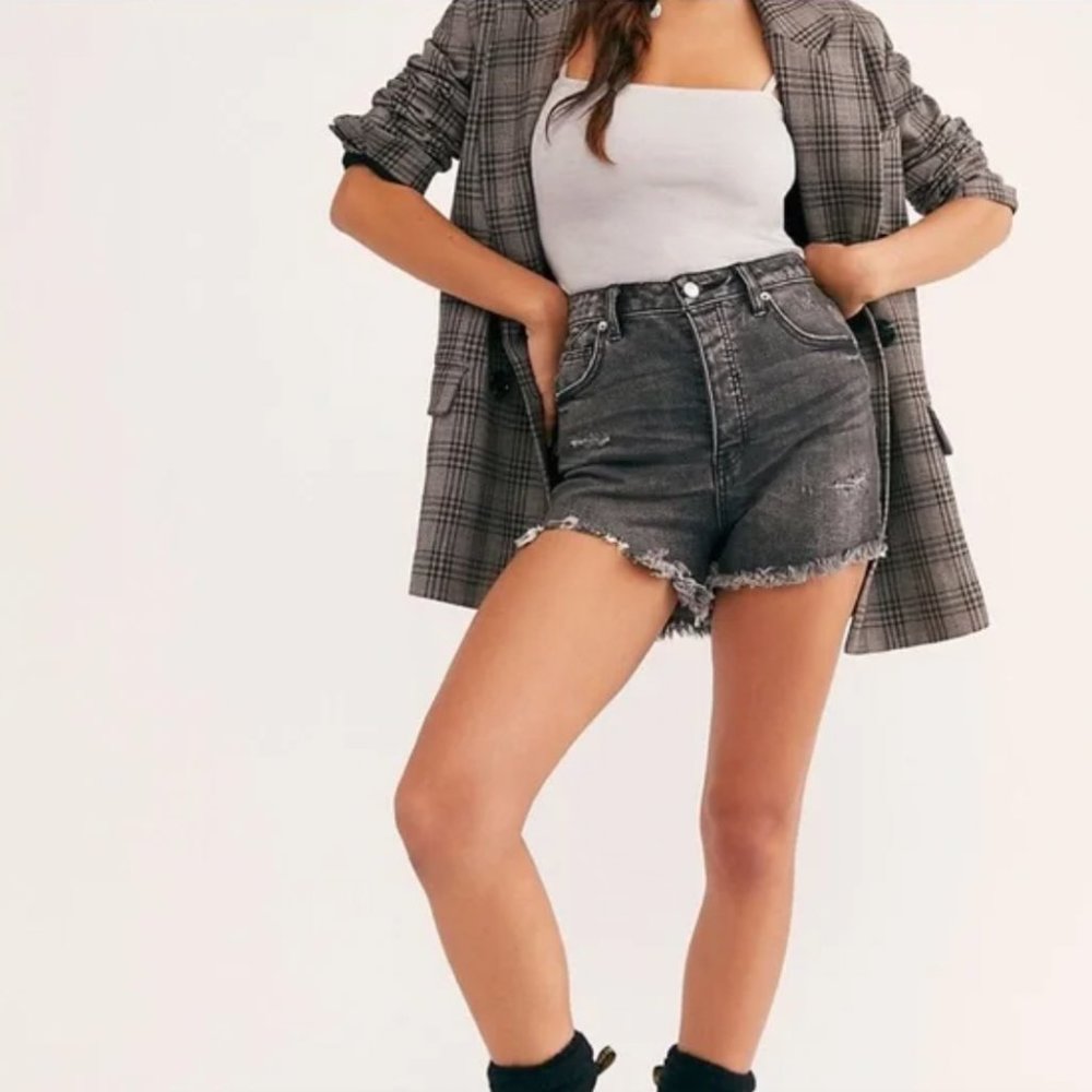 Free People We The Free Curvy High Rise Vintage Denim Shorts